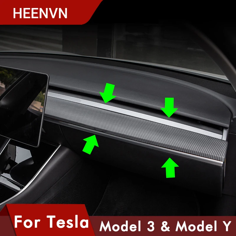 Аксессуары для центральной консоли Tesla Model 3 из углеродного волокна|Наклейки