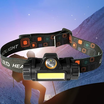 

USB Rechargeable Flashlight Mini Compact Headlight Head-mounted Headlight LED Flashlight Outdoor Night Camping