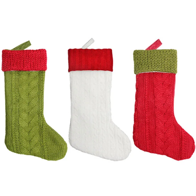 Wool Christmas stocking for Christmas gift packet of Christmas tree decoration with candy 6