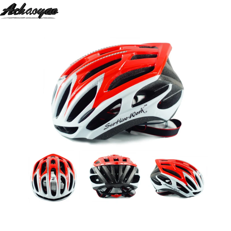Велосипедный шлем для велоспорта Сверхлегкий kask EPS+ PC крышка MTB дорожный велосипед mt шлемы интегрально-плесень безопасно Кепка cascos Кепка ацетес casco - Цвет: White red
