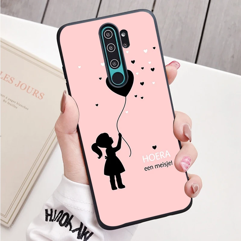 Love shape black Silicone Phone Case For Redmi note 8 7 Pro S 8T for redmi 9 7A Cover case for xiaomi