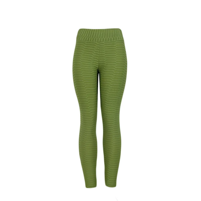 Женские горизонтальный с пузырем брюки тонкие для йоги тренировочные брюки для женщин, набедренные штаны для йоги с принтом - Цвет: Green