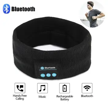 

Bluetooth Music Headband Knits Sleeping Women Headwear Speaker Headset For Unsex Headphone O1J0