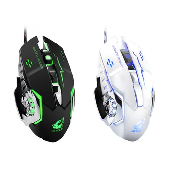 

Vococal Gaming Wired Mouse USB DPI Adjustable Programmable 6 Buttons Silent Mouse with Breathe LED Backlit for PC Desktop Laptop