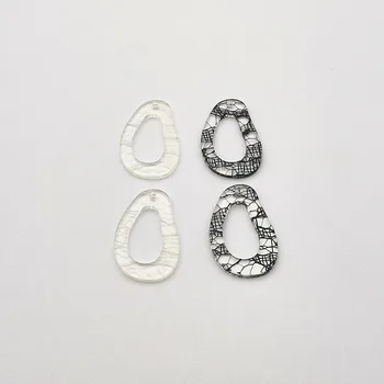 

New arrival! mix color 19x30mm 50pcs Clear Acrylic lace irregular charm for earrings accessories/parts,Jewelry Findings making