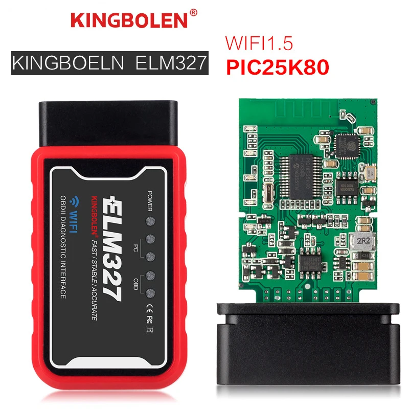 Beyisi ELM327 WiFiBluetooth V1.5 PIC18F25K80 чип OBDII диагностический инструмент IPhone/Android ELM327V1.5 ICAR2