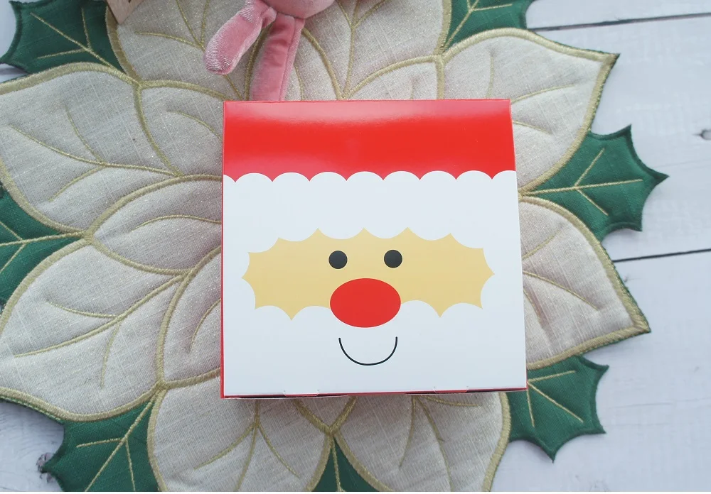 14*14*5 см 10 шт с Рождеством Санта Клаус бумажная коробка печенья Макарон Рождество День рождения подарки упаковка