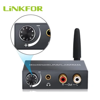 

LiNKFOR Bluetooth DAC Digital To Analog Audio Adapter Bluetooth Optical Coxial to RCA 3.5MM Jack Converter For DVD Amplifier