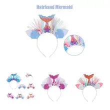

Headband Creative Non-Deformed Lovely Mermaid Crown Tail Photo Props Hair Band Birthday Gifts Hair Accessories Hairpin