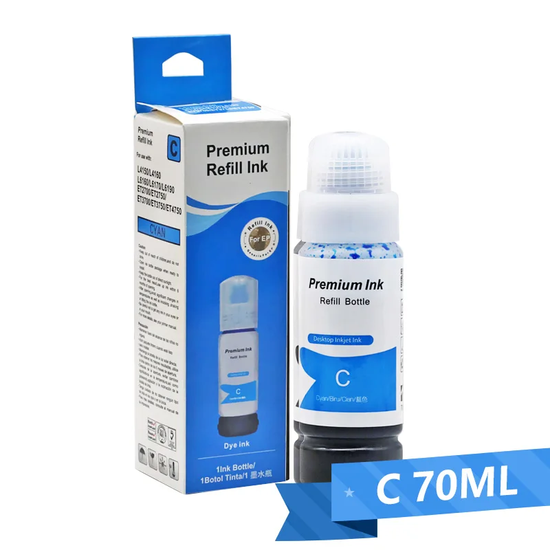 Заправка чернил для принтера Epson EcoTank L6170 L6160 L6190 L4150 L4160 L3150 L3110 серия бутылки с