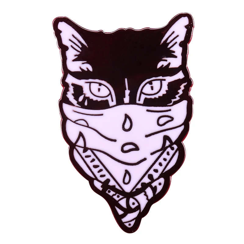 

Horror cat enamel pin badge