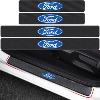 

4PCS Carbon fiber Door Anti-friction Scuff Car Door Sill Protector Stickers For Ford Focus 2 3 1 MK2 MK3 MK1 Fusion Accessories