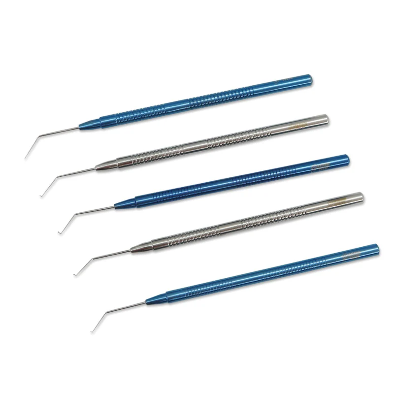 

Ophthalmology Microscopic Titanium Alloy Hack Core Knife 45 degree 90 degree Eyelid Tools