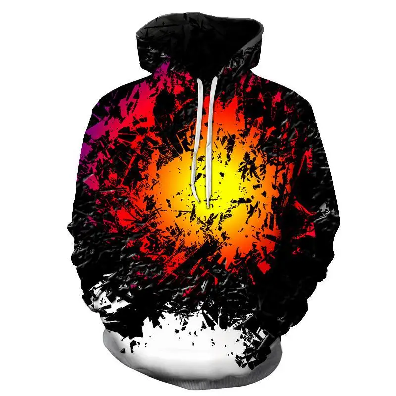 

Colorful storm hooded men woman Art Life 3d printed autumn tops fashion clothes hip hop hoodie sweatshirts Funny Trippy Coat S-6