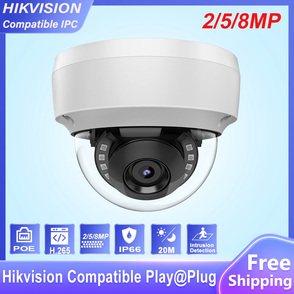 Hikvision Compatible 4K Dome Camera 5MP Security Camera Outdoor Motion  Detection Baby Monitor IK10 IP66 POE IR APP Remote|Surveillance Cameras| -  AliExpress