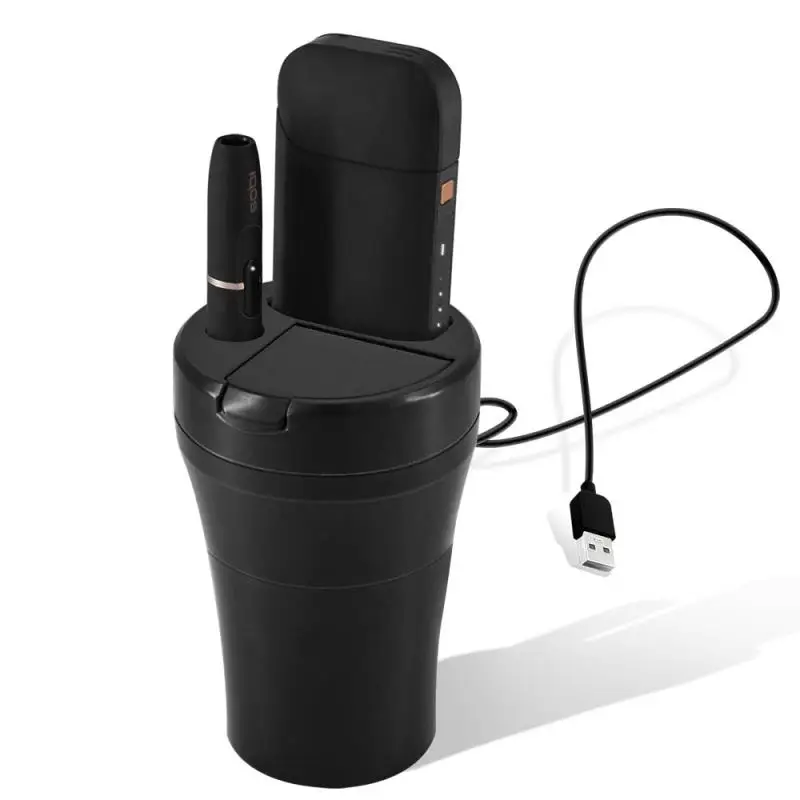 best selling ashtray car charger for use with IQOS - Цвет: Черный