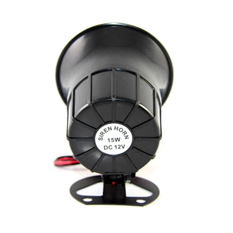 Siren Alarm Security DC 12V Outdoor Alarm Siren Wire Loud Alarm Horn 115Db Exterior 15W