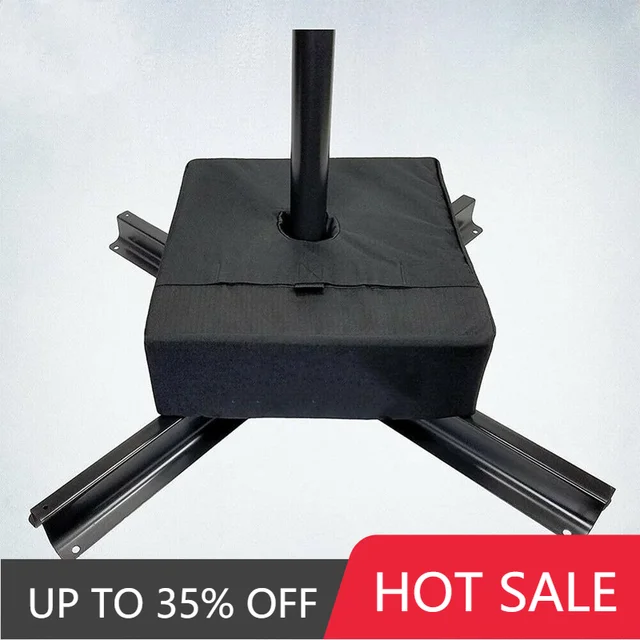 Fekete Négyzet Alakú Terasz Esernyő Alap Időjárásálló Súlytáska Széles Nyílású, Univerzális Méretű A Standard Kültéri Esernyőhöz