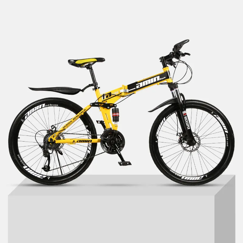 Sale 24/26 "21-Speed Mountain Folding Bicycle Double Shock Absorption Variable Speed Fast Bike For Male And Female Students 2