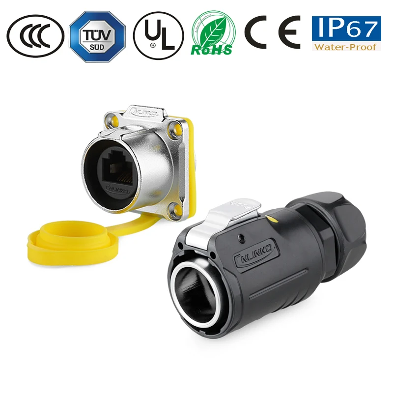 Водонепроницаемый разъем панель светодиодного дисплея M24 RJ45 сетевой сигнал