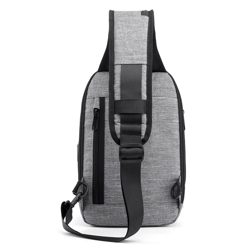

New Style Men Chest Pack Korean-style USB Charging Backpack Business Casual Business Trip Travel Mini Messenger Bag