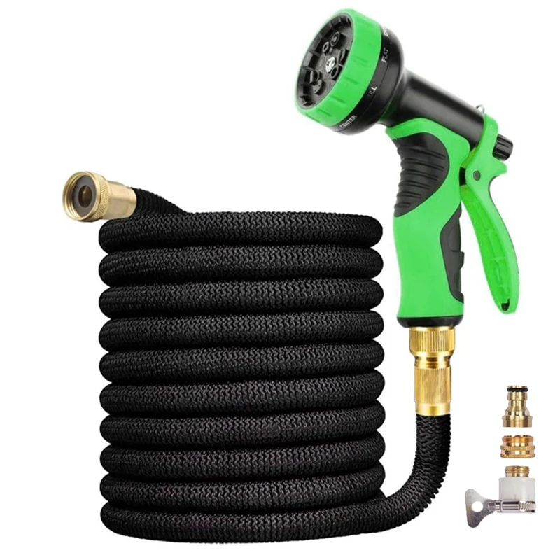 

Portable Expandable Garden Water Hose Flexible Magic Watering Hose Pipe High Pressure Car Wash 9 Modes Spray Gun Irrigation Tool