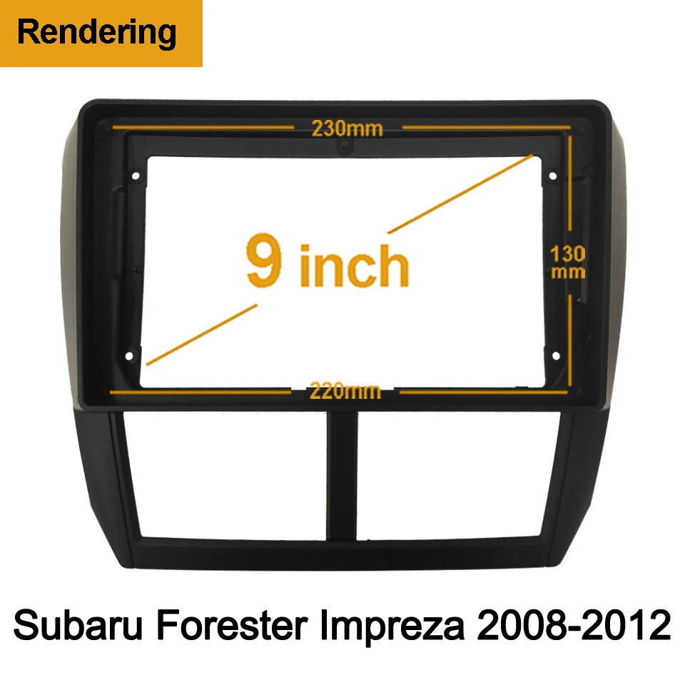 

2Din Car DVD Frame Audio Fitting Adaptor Dash Trim Kits Facia Panel 9" For SUBARU Forester 2008-2012 Double Radio Player