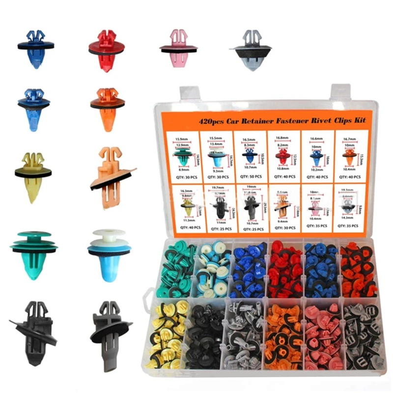 

Bumper Panel-Fender Retainer Clips Auto Body Shield Car Door Fasteners Clip Assortment Remover Compatible with-Toyota