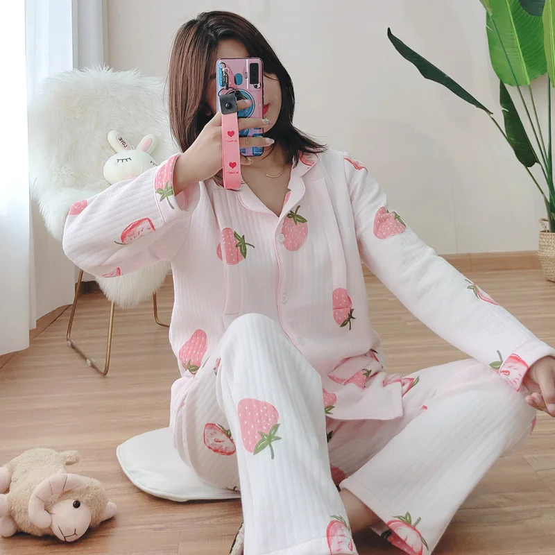 

Fdfklak Maternity Women Clothes 2020 Autumn Breastfeeding Pajamas For Pregnancy Women Cotton Long Sleeve Top+Long Pant 2PCS