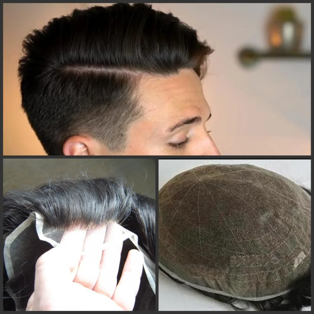 TsingtaowigHuman волосы французские кружевные шиньоны заменить Мужские t системы для мужской парик человеческие накладные волосы кружева