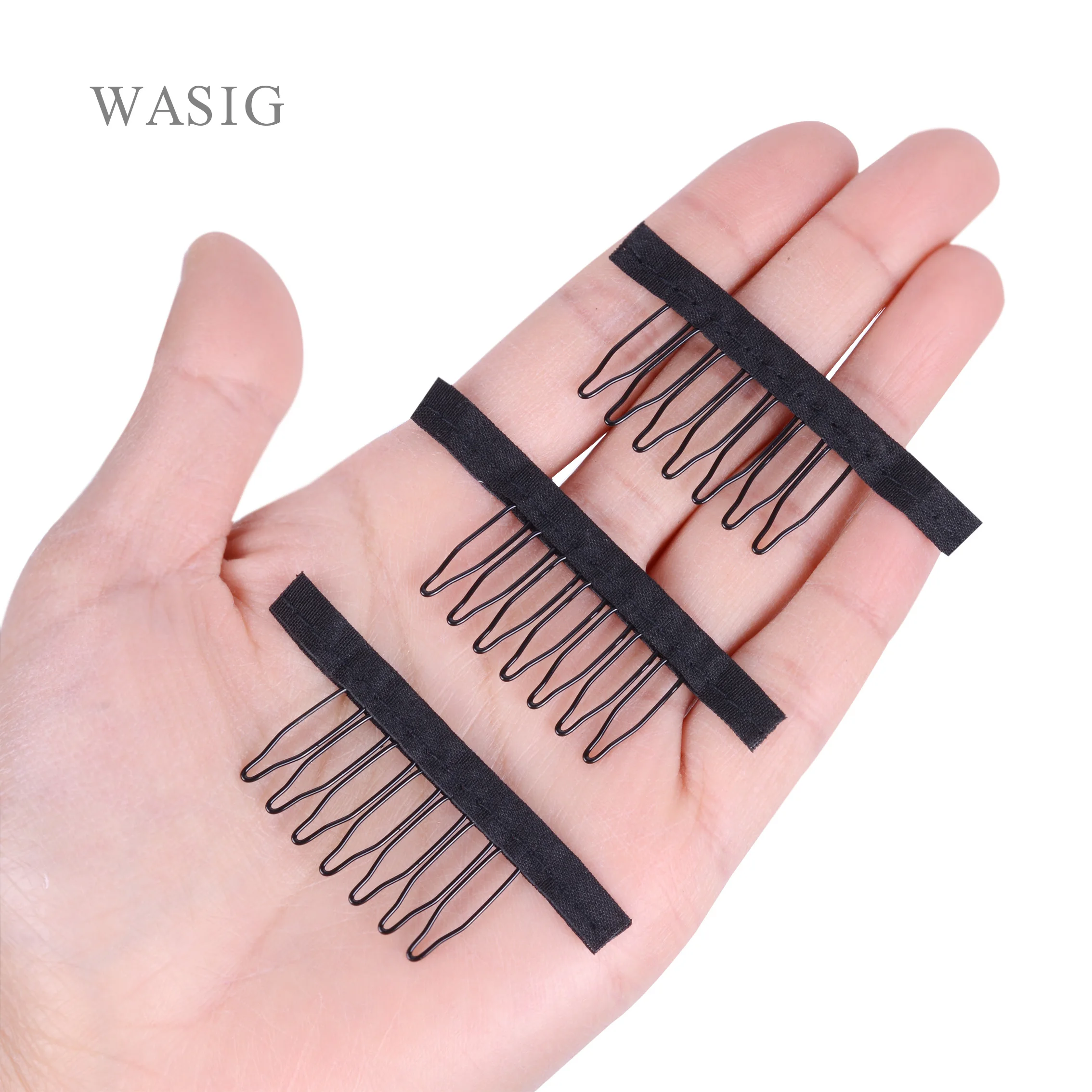 20 Pcs Wig Combs To Secure Wig 6-Teeth Wig Comb Wig Clips With Cloth For  Making Wig Caps
