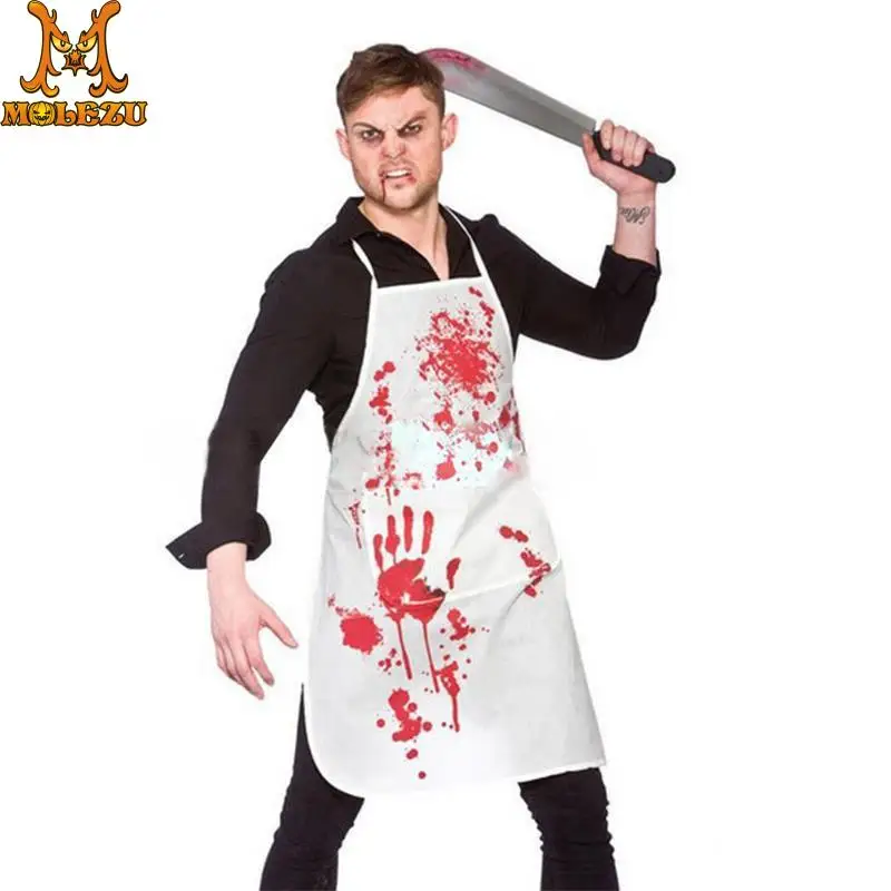 Molezu Хэллоуин Взрослые кровавые мясные ролевые игры страшное платье вечерние