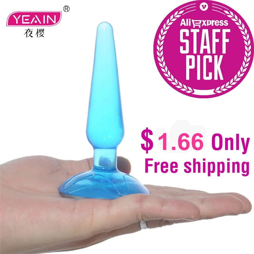 Yeain Crystal Jellies Butt Plug Cheap And High Quality Anal For Beginners Sex Toys Men Women Products | Интимные товары