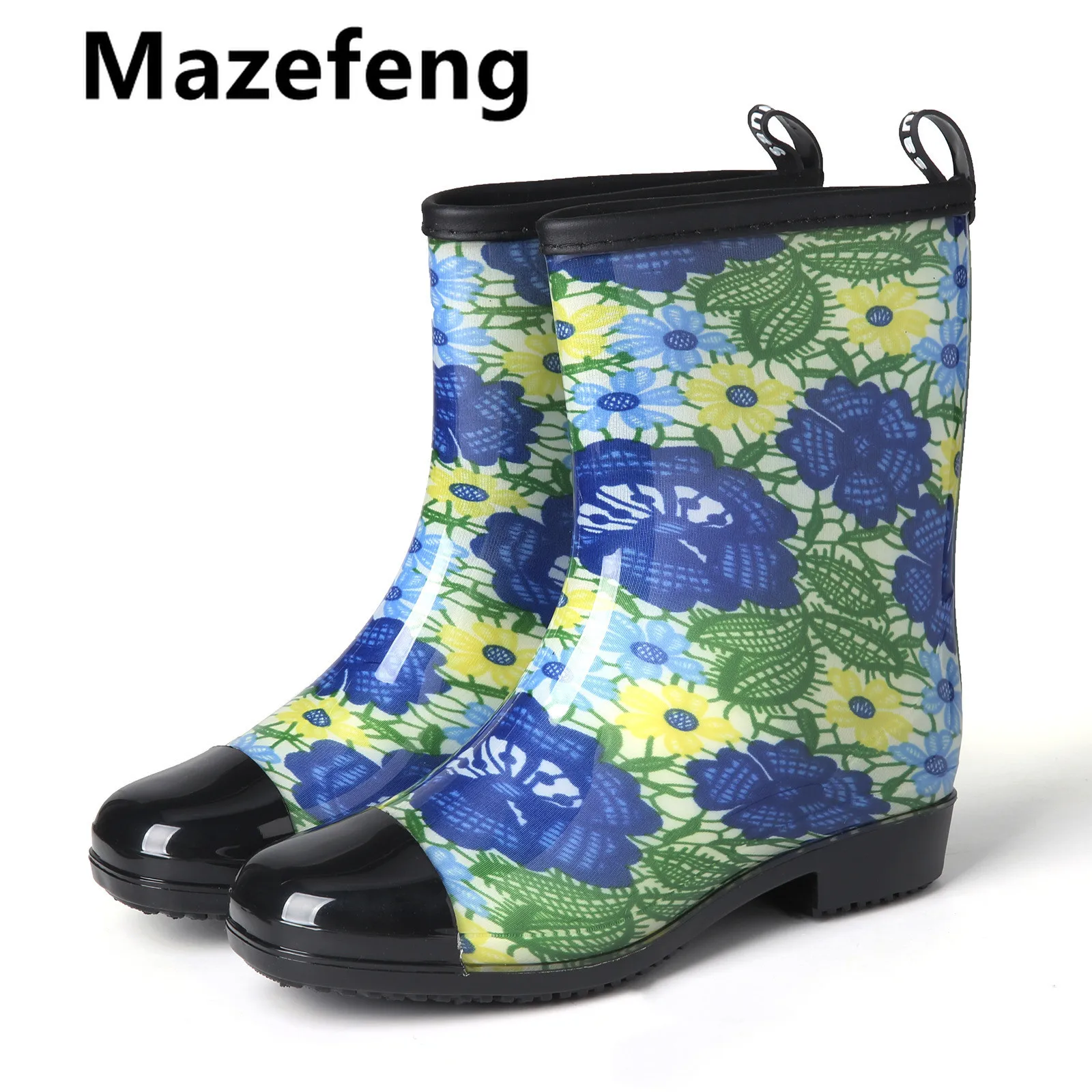 Mazefeng Brand Rain Boots Women Waterproof Ankle Boots Female Rain