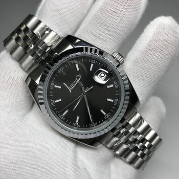 

36mm&40mm unisex black dial watch Glide Smooth second hand watch luminous mechanical Watches datejust AAA