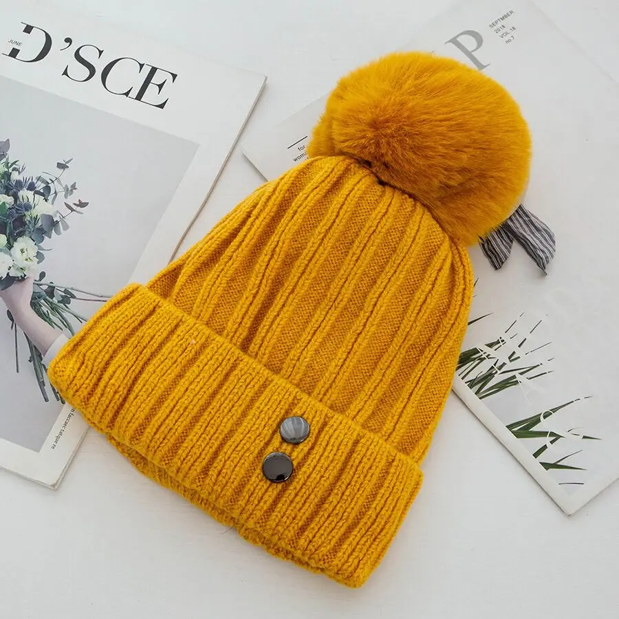 Высококачественные вязанные шапочки Skullies Beanies с заклепками, женские теплые мягкие кашемировые шерстяные шапочки, шапки на осень и зиму, Новинка