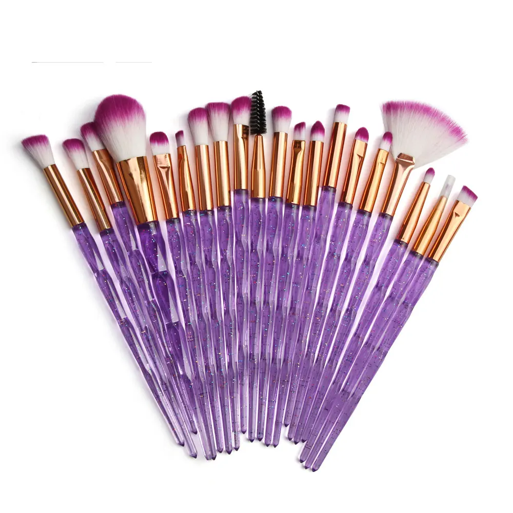 

20Pcs Diamond Makeup Brushes Set Powder Foundation Blush Blending Eye Shadow Lips Cosmetic Make Up Brush Beauty Tools