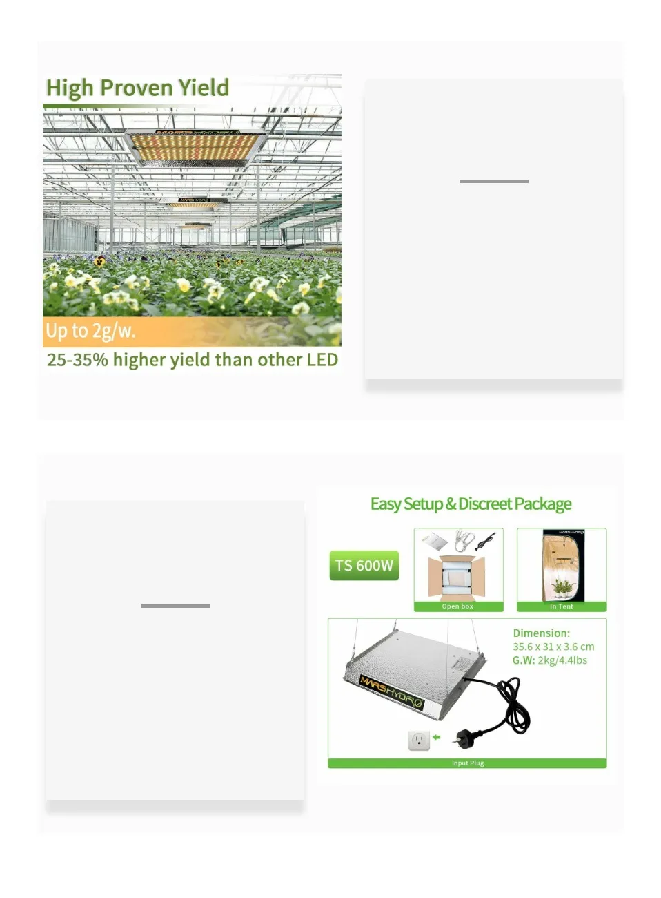 Mars Hydro TS 600W светодиодный светильник для выращивания солнечных лучей полный спектр комнатных гидропонных растений