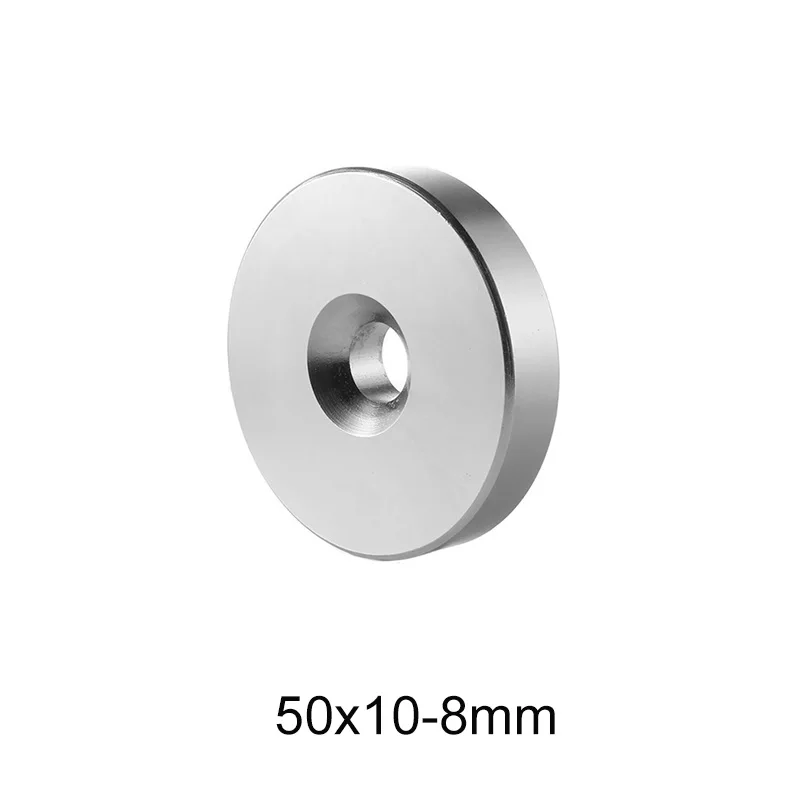 1/2/3 шт 50X10-8 Сильный цилиндр редкоземельный магнит 50*10 отверстие 8 мм Круглые