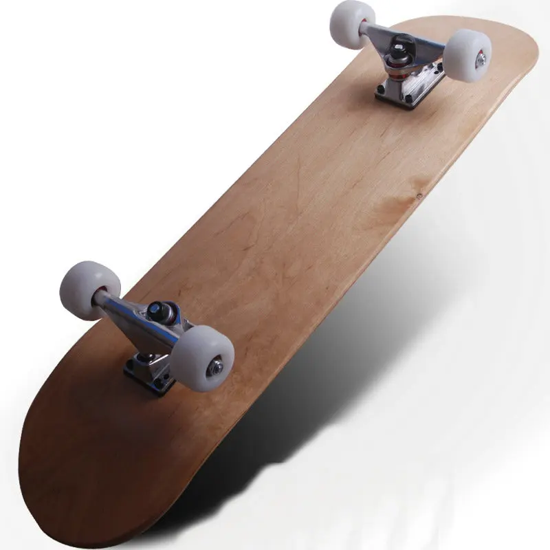 New Pure Color Skateboard Four-Wheel Double Maple Skateboard 5 Inches Magnesium Aluminum Alloy Truck Bridge
