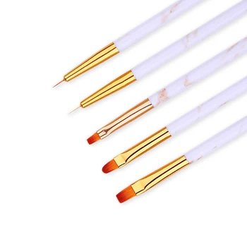 

BORN PRETTY 5PCS Nail Brush UV Gel Polish Liner Drawing Brushes Nail Art Painting Brush Acrylic Powder Pens Nail Art Tool