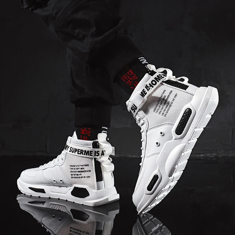 

Winter Shoes Men Warm Air Force One Young Mens Street Wear Fashion High Top Sneakers Black Off White Shoes Canvas