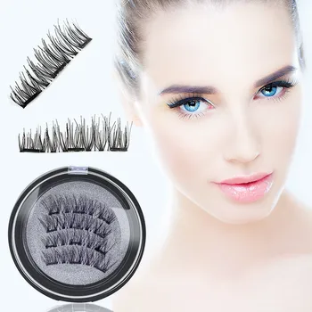

Eyes Dancing 3D Magnetic Eyelashes Handmade Magnets Natural Eye Lashes Reusable Rayon Eyelash with Box False Lash Makeup