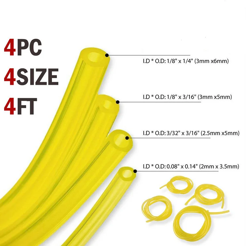4 SIZES 4FT Petrol Fuel Gas Line Pipes Hose Mowers Trimmer Chainsaw Blower Parts | Инструменты