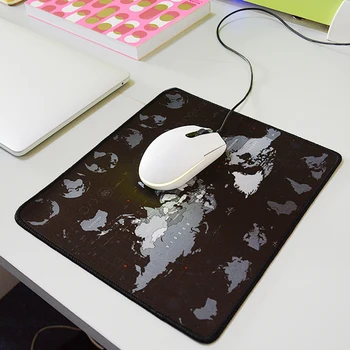 

World Map Mouse Pad Locking Edge Rubber Mouse Pad Game Desk Mousepad Keyboard Mat Waterproof Non-slip Pad For Warcraft Dota LOL