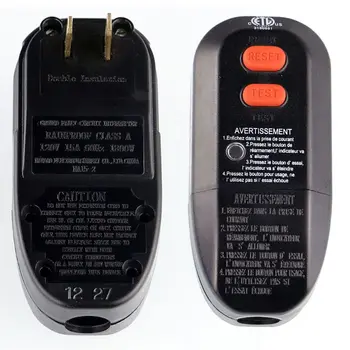 

15A GFCI AC Plug Replacements USA With Reset Circuit Protection Assemble 2-Prongs Wire Connection For Conditioner Heater