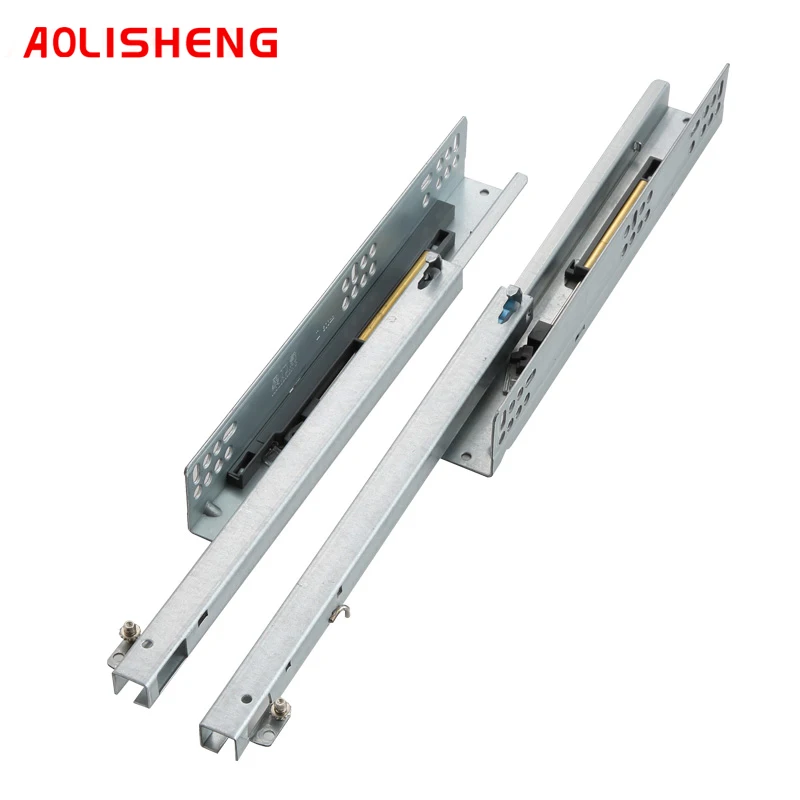 AOLISHENG выдвижной ящик с нижним креплением потайные двухсекционные мягкие