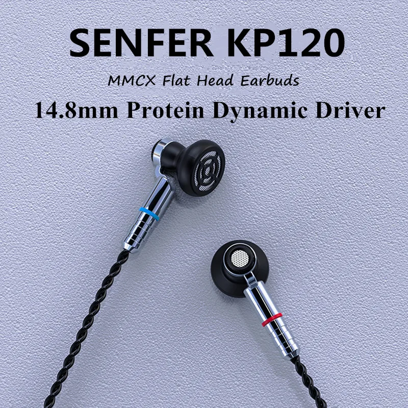 SENFER KP120 MMCX плоской головкой наушники белка Динамический драйвер в ухо HI FI стерео