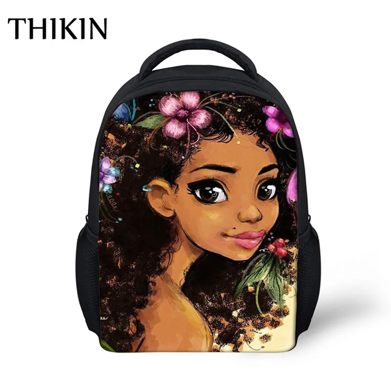 THIKIN милый американский художественный черный Детский рюкзак для девочек детские школьные сумки детские рюкзаки для детского сада Подарочный пакет для детей - Цвет: THIKIN BAG
