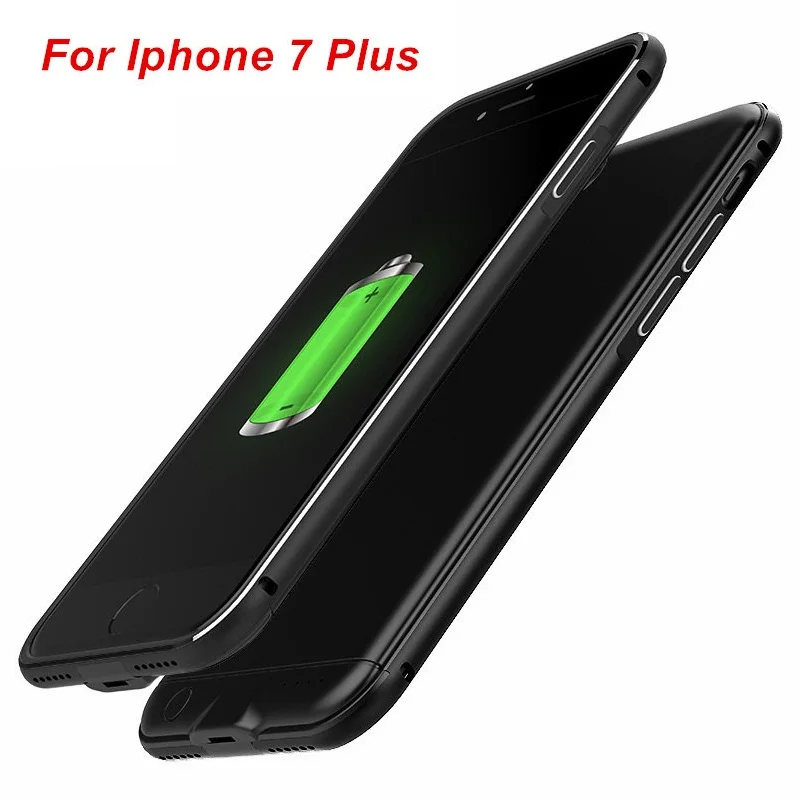 

New Metal frame Battery Case For Iphone 7 Plus Battery Charger Case Smart Phone Cover Power Bank For Iphone 7 Plus Battery Case